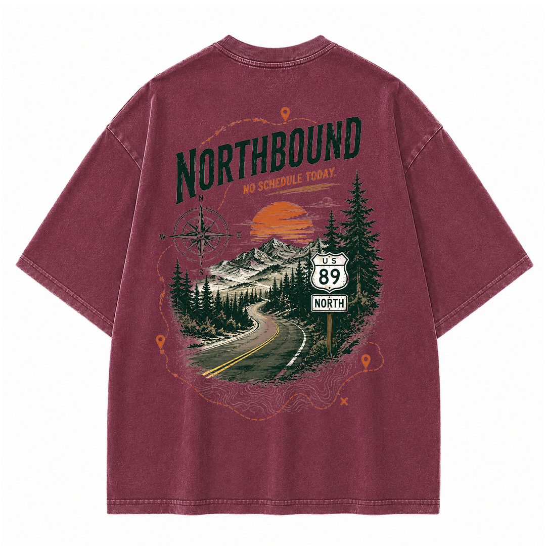 Northbound Mountain Route Vintage Washed T-Shirt