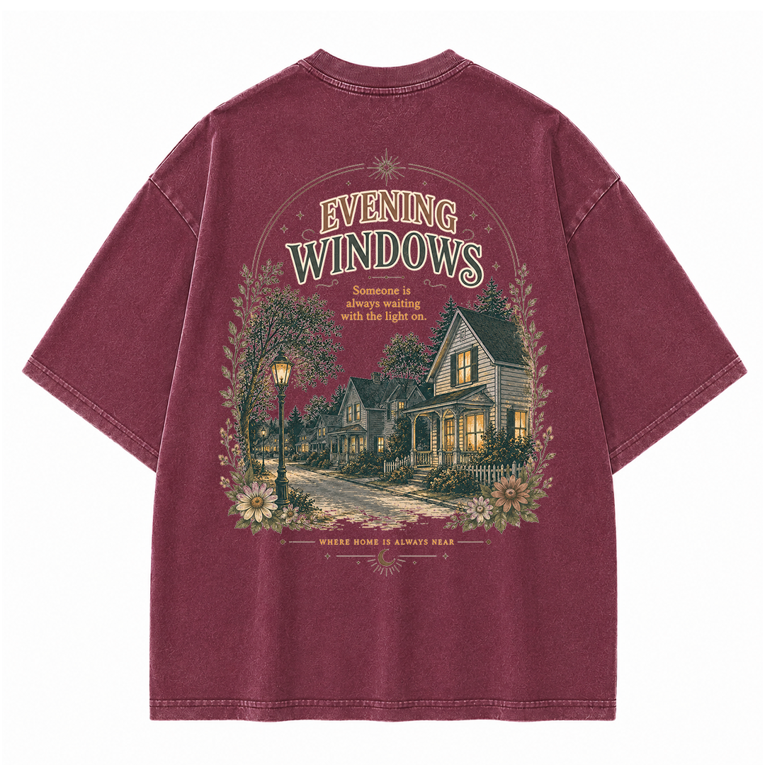 Warm Windows Graphic Vintage Washed T-Shirt