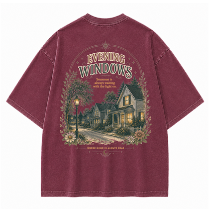 Warm Windows Graphic Vintage Washed T-Shirt