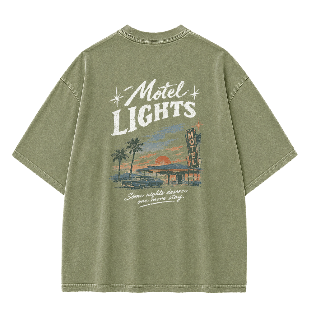Sunset Motel Graphic Vintage Washed T-Shirt