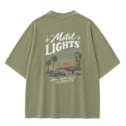 Sunset Motel Graphic Vintage Washed T-Shirt
