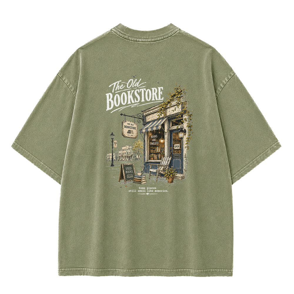 Books & Memories Graphic Vintage Washed T-Shirt