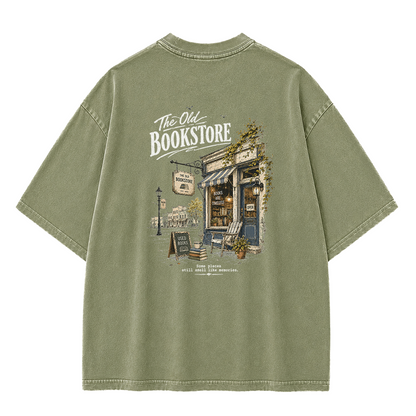 Books & Memories Graphic Vintage Washed T-Shirt