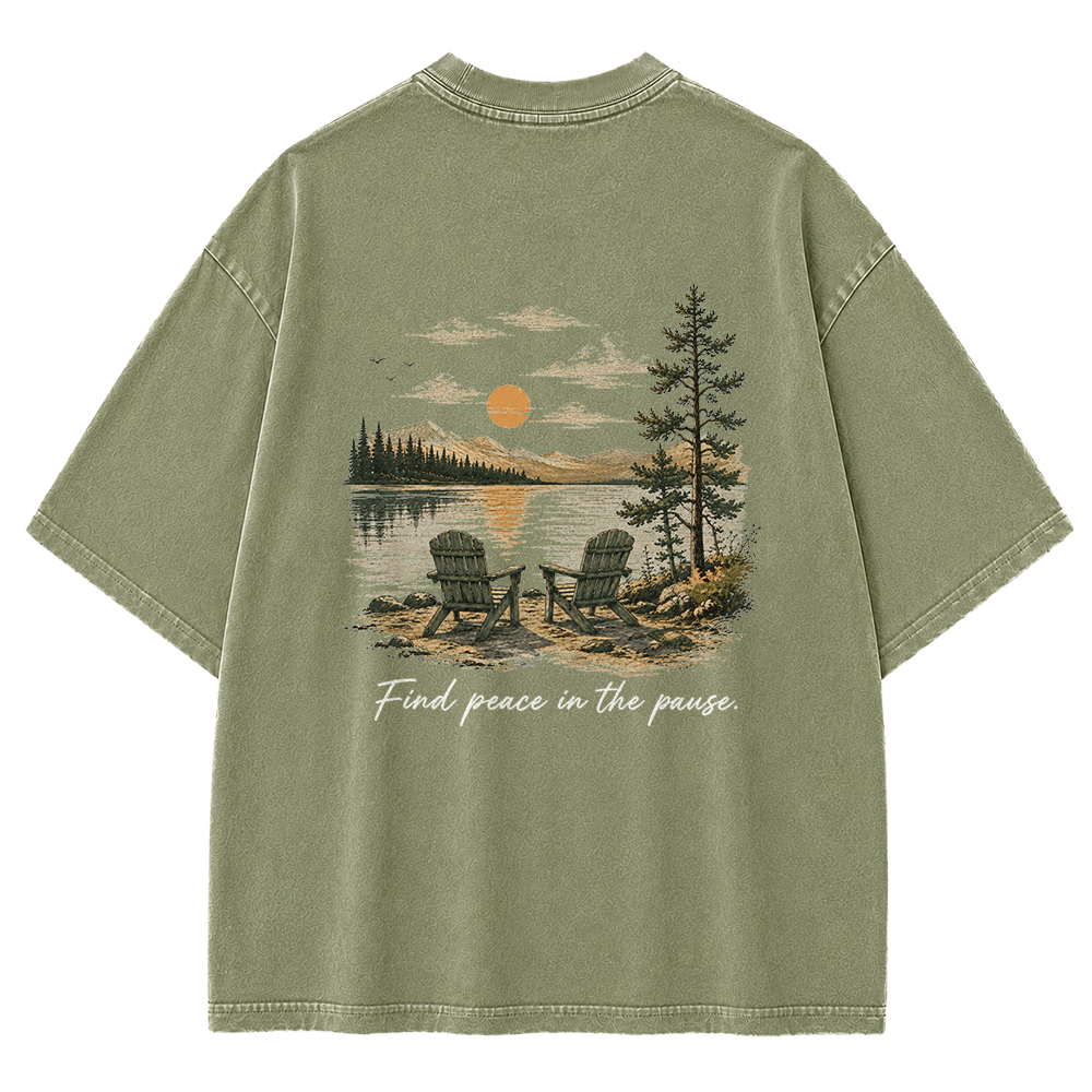 Peace in the Pause Vintage Washed T-Shirt