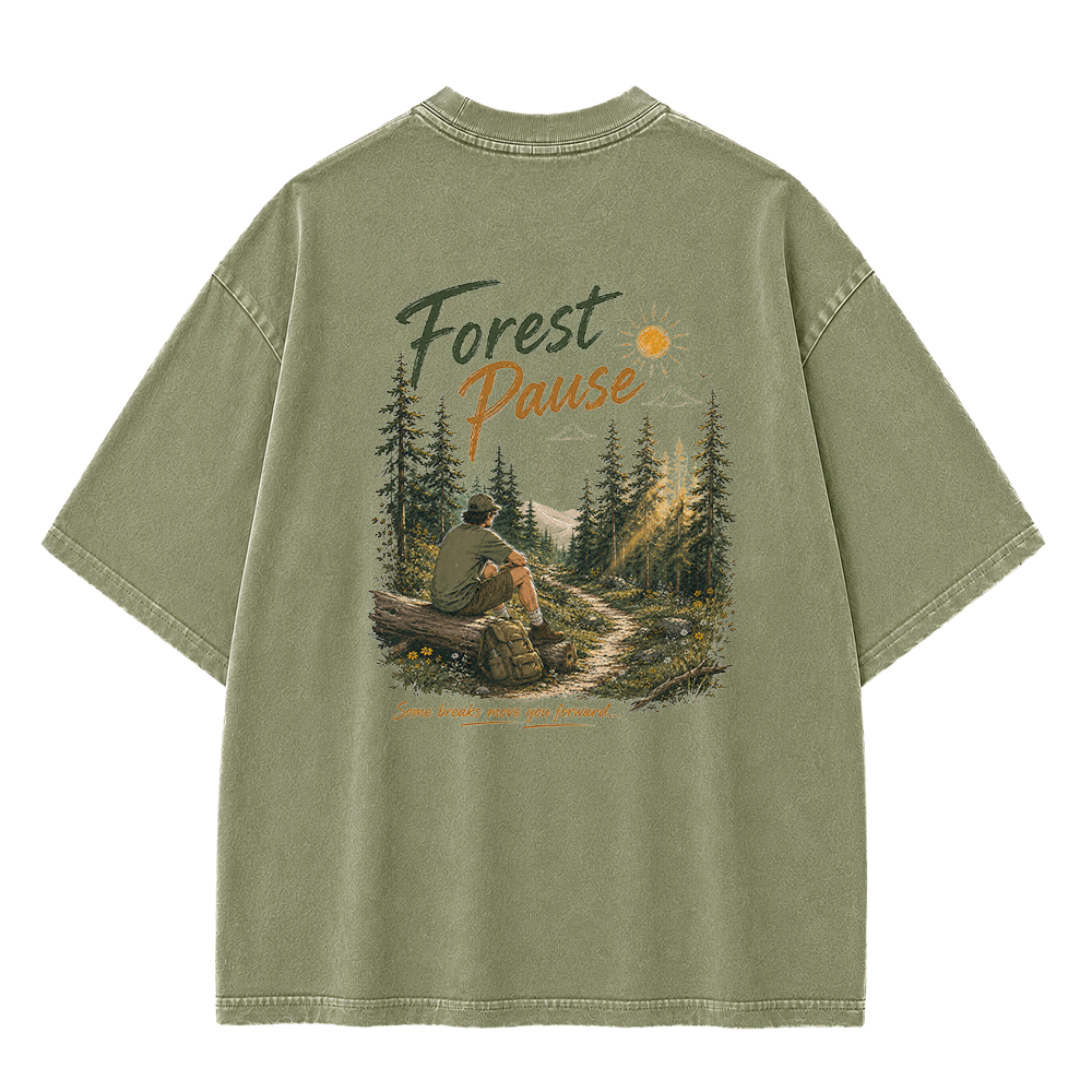 Forest Pause Vintage Washed T-Shirt