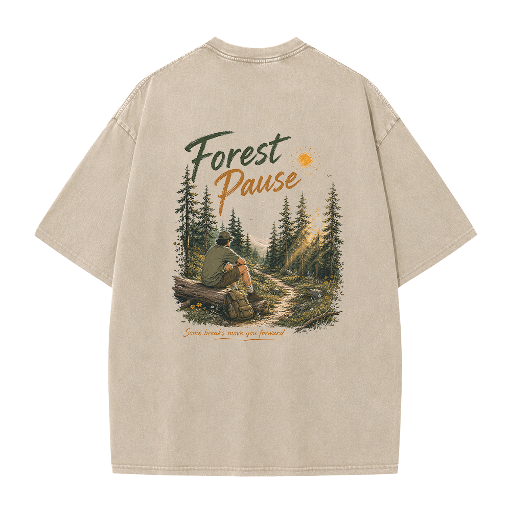 Forest Pause Vintage Washed T-Shirt