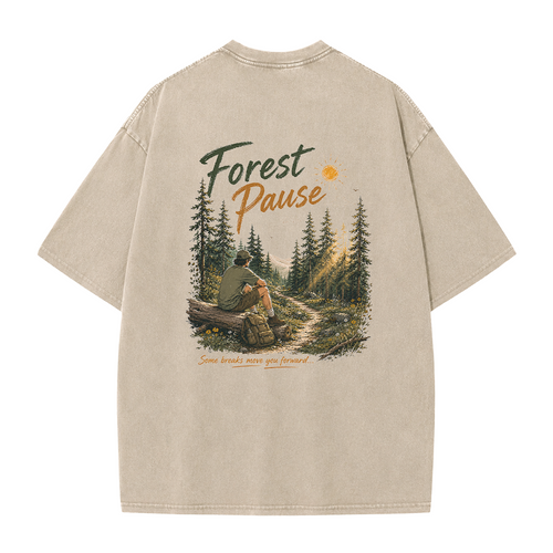 Forest Pause Vintage Washed T-Shirt
