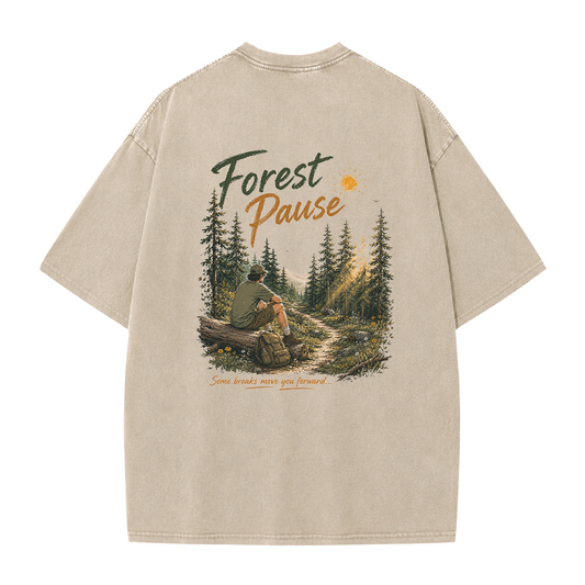 Forest Pause Vintage Washed T-Shirt