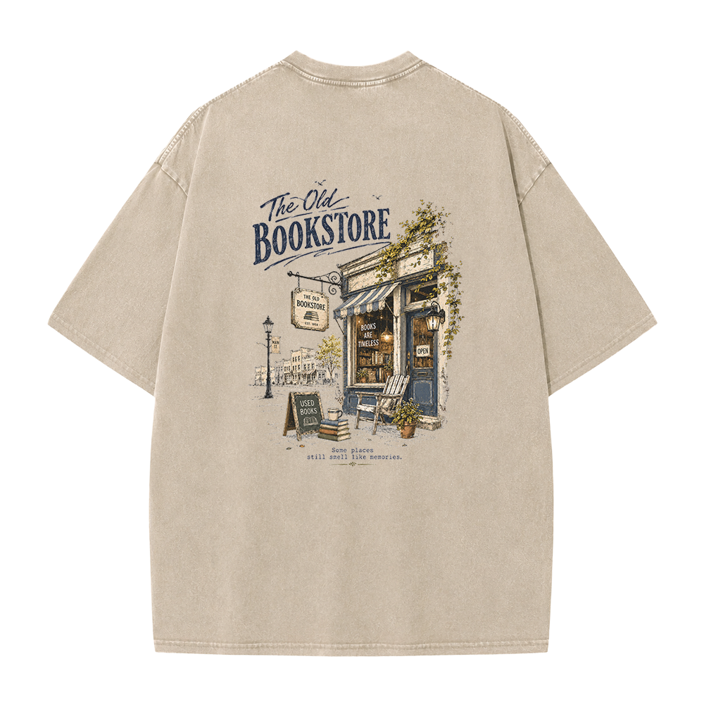Books & Memories Graphic Vintage Washed T-Shirt