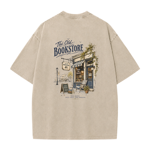 Books & Memories Graphic Vintage Washed T-Shirt
