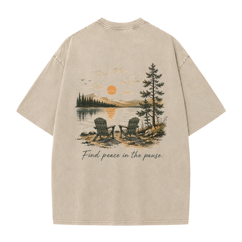 Peace in the Pause Vintage Washed T-Shirt