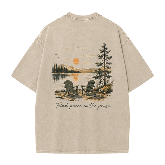 Peace in the Pause Vintage Washed T-Shirt