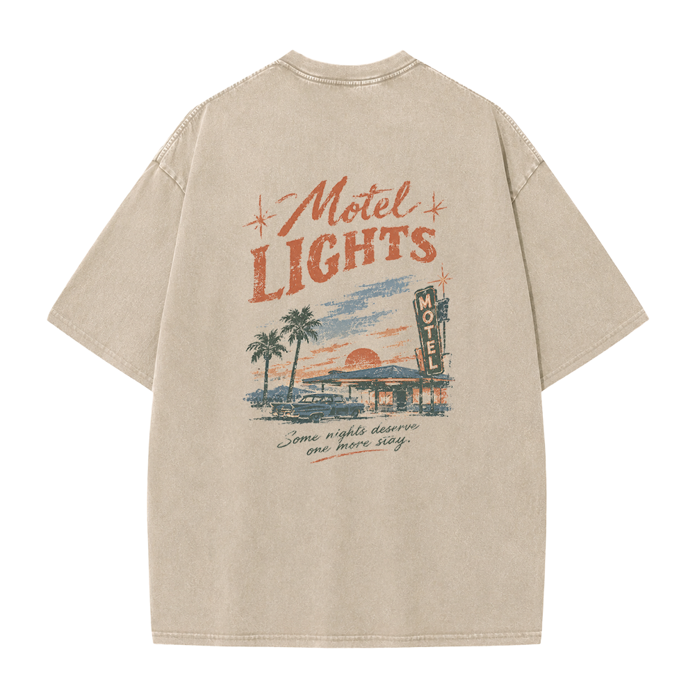 Sunset Motel Graphic Vintage Washed T-Shirt