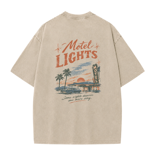 Sunset Motel Graphic Vintage Washed T-Shirt