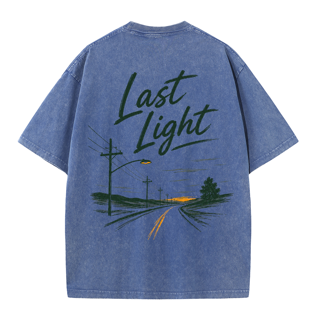 Last Light Country Road Vintage Washed T-Shirt