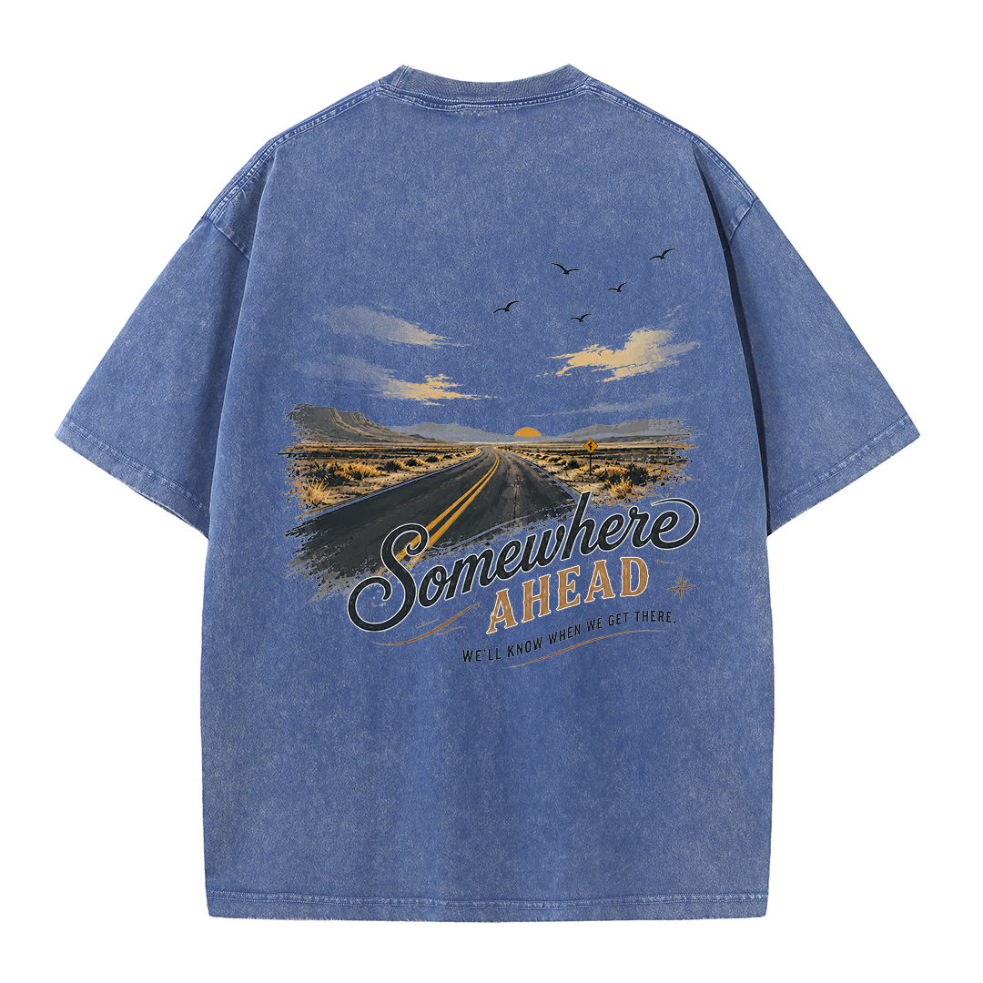 Somewhere Ahead Open Road Vintage Washed T-Shirt