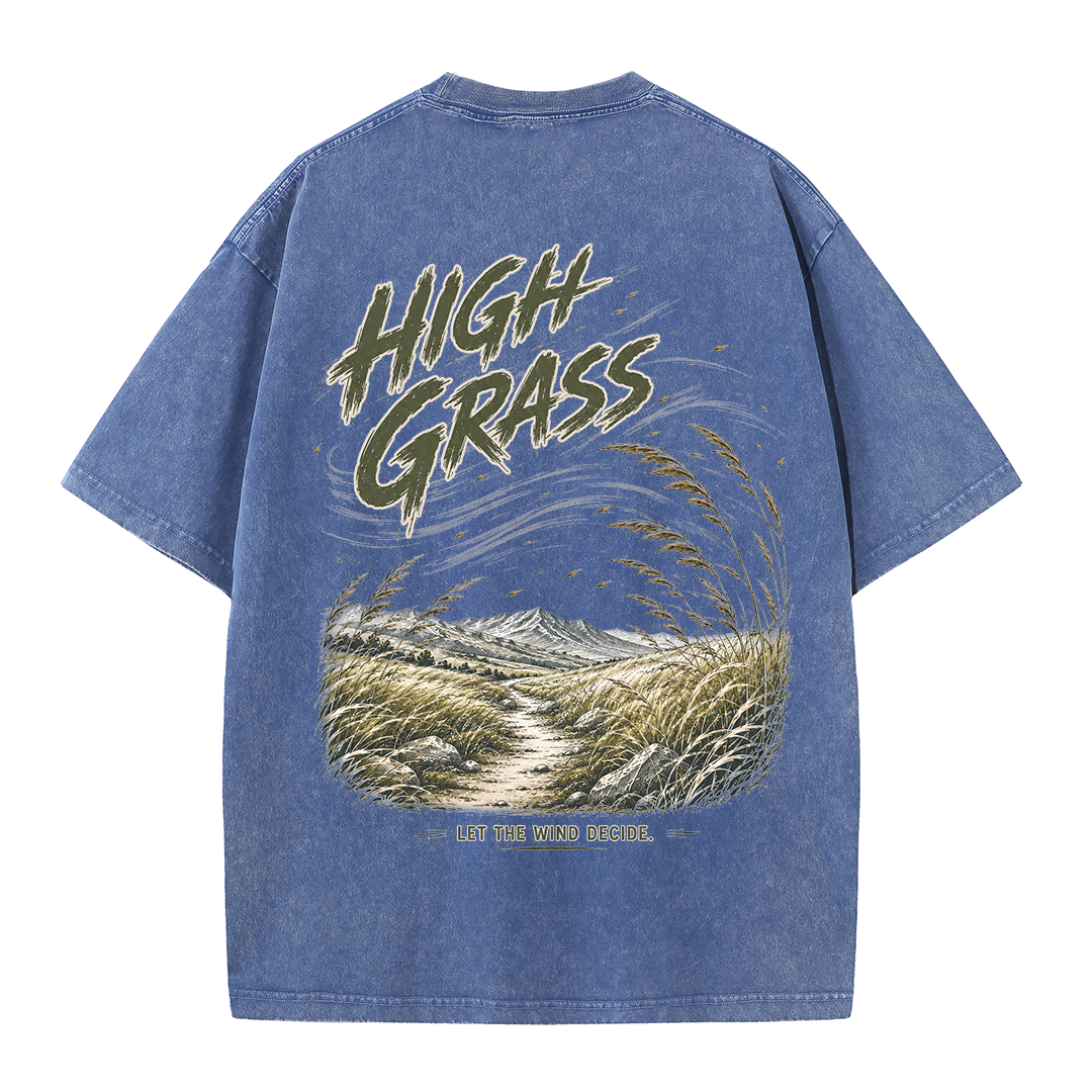 High Grass Across Quiet Fields Vintage Washed T-Shirt