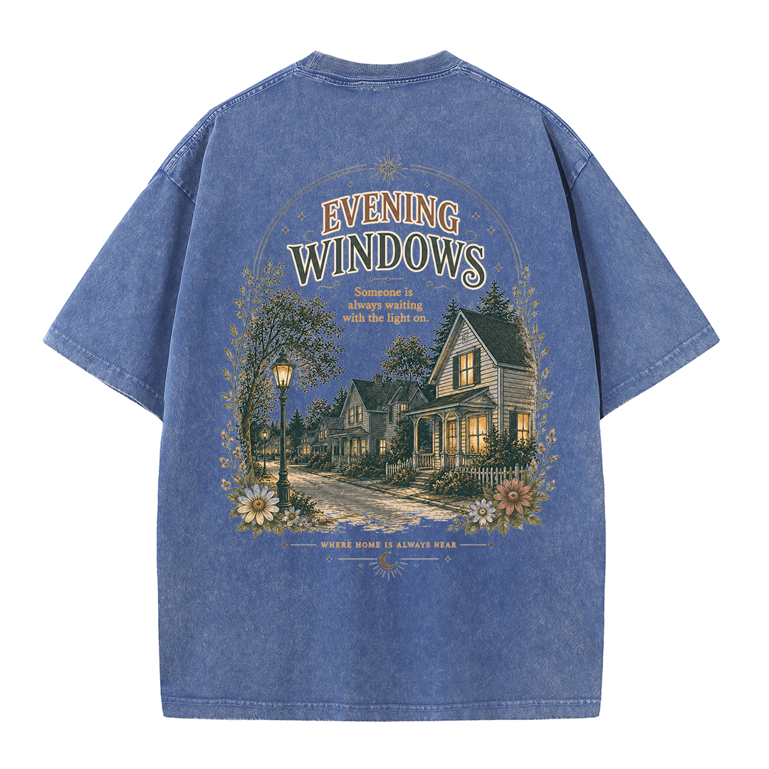 Warm Windows Graphic Vintage Washed T-Shirt