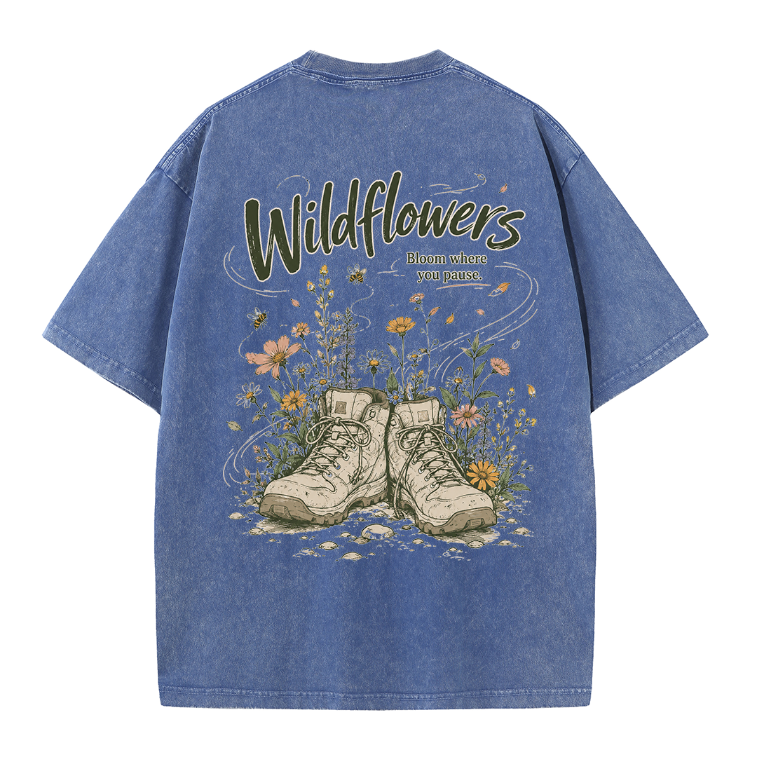 Blooming Trails Vintage Washed T-Shirt