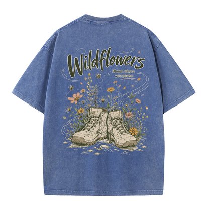 Blooming Trails Vintage Washed T-Shirt
