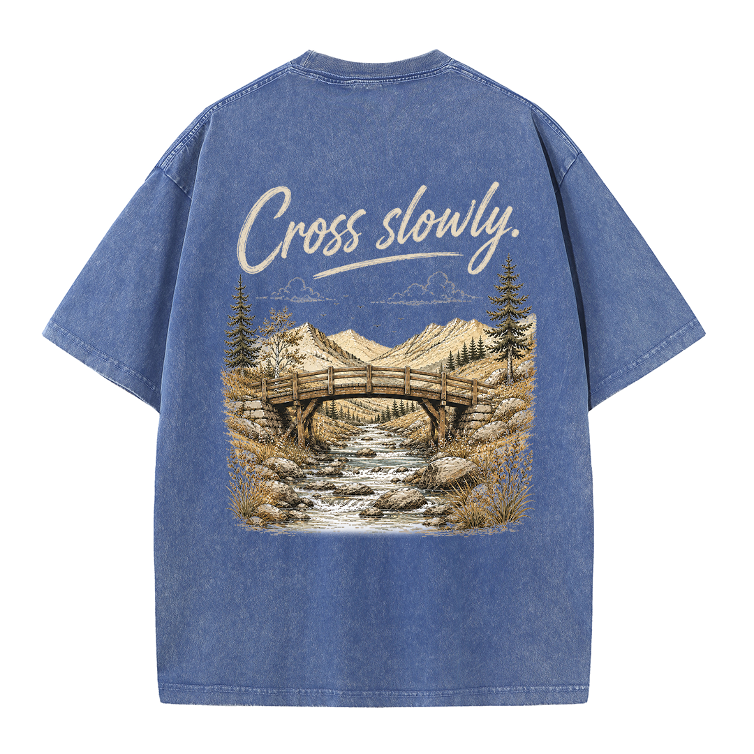 Cross Slowly Vintage Washed T-Shirt