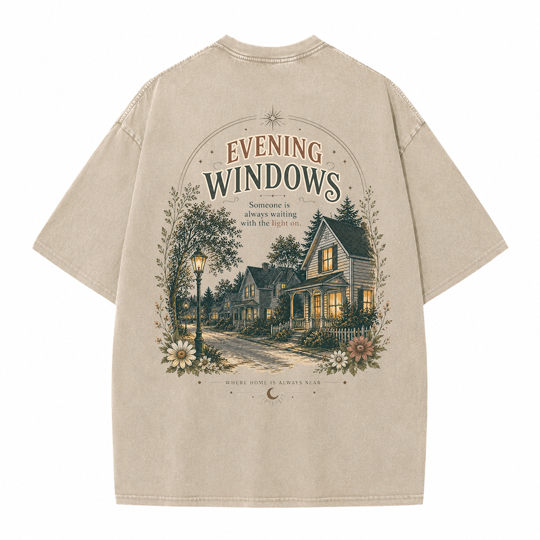Warm Windows Graphic Vintage Washed T-Shirt
