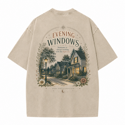 Warm Windows Graphic Vintage Washed T-Shirt