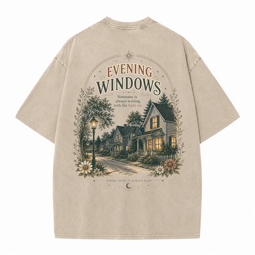 Warm Windows Graphic Vintage Washed T-Shirt