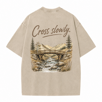 Cross Slowly Vintage Washed T-Shirt