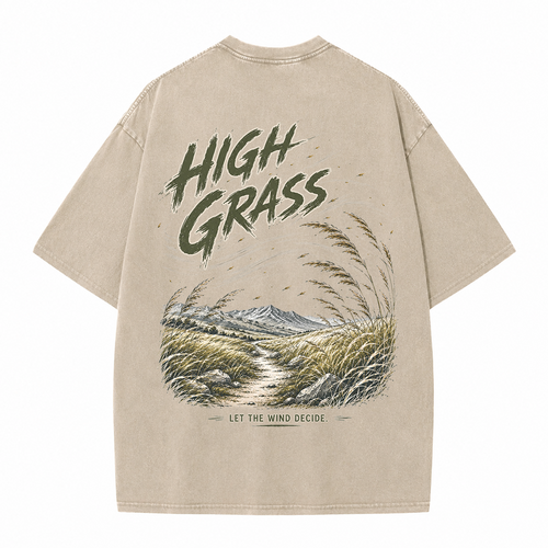 High Grass Across Quiet Fields Vintage Washed T-Shirt