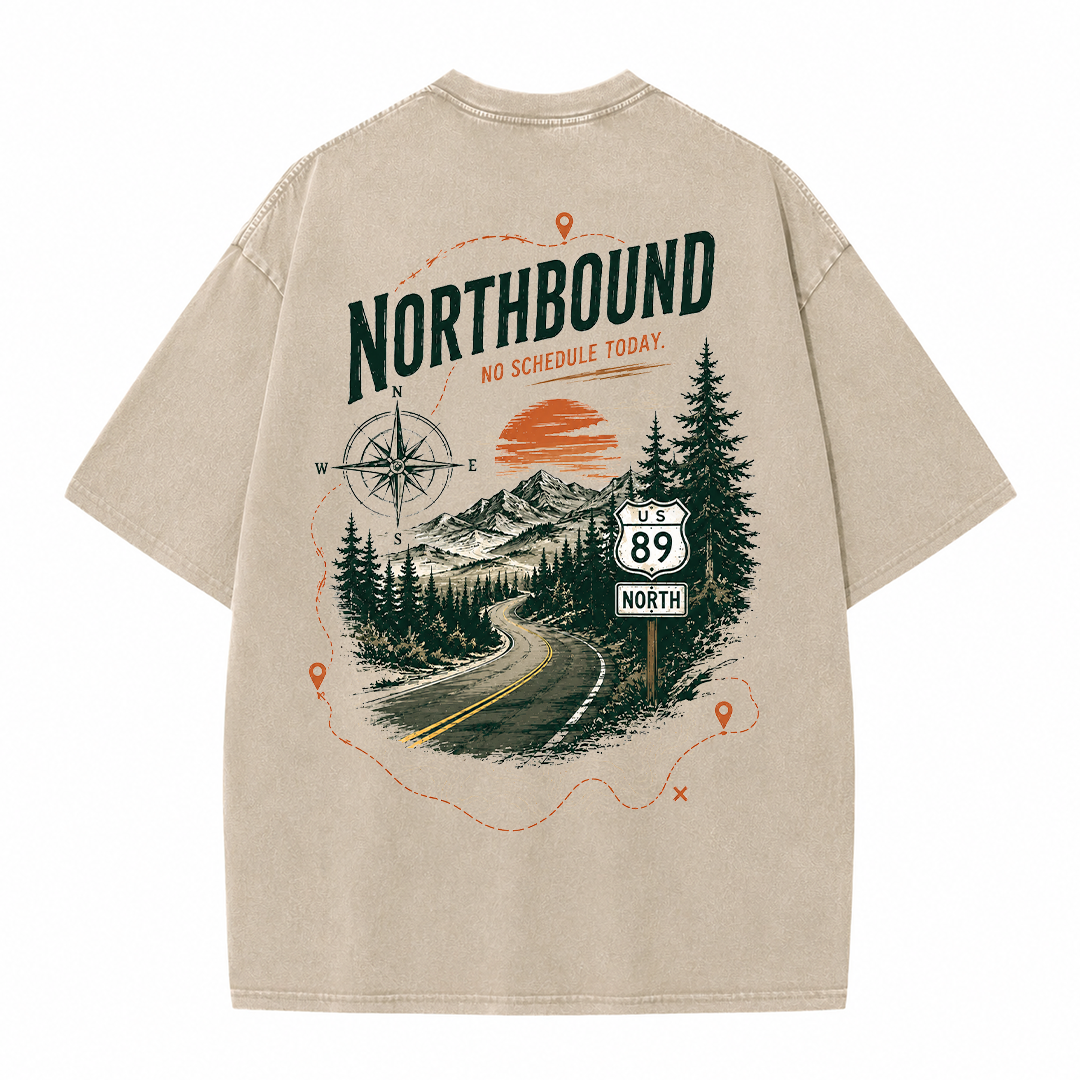Northbound Mountain Route Vintage Washed T-Shirt