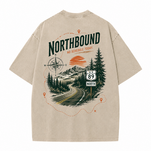 Northbound Mountain Route Vintage Washed T-Shirt