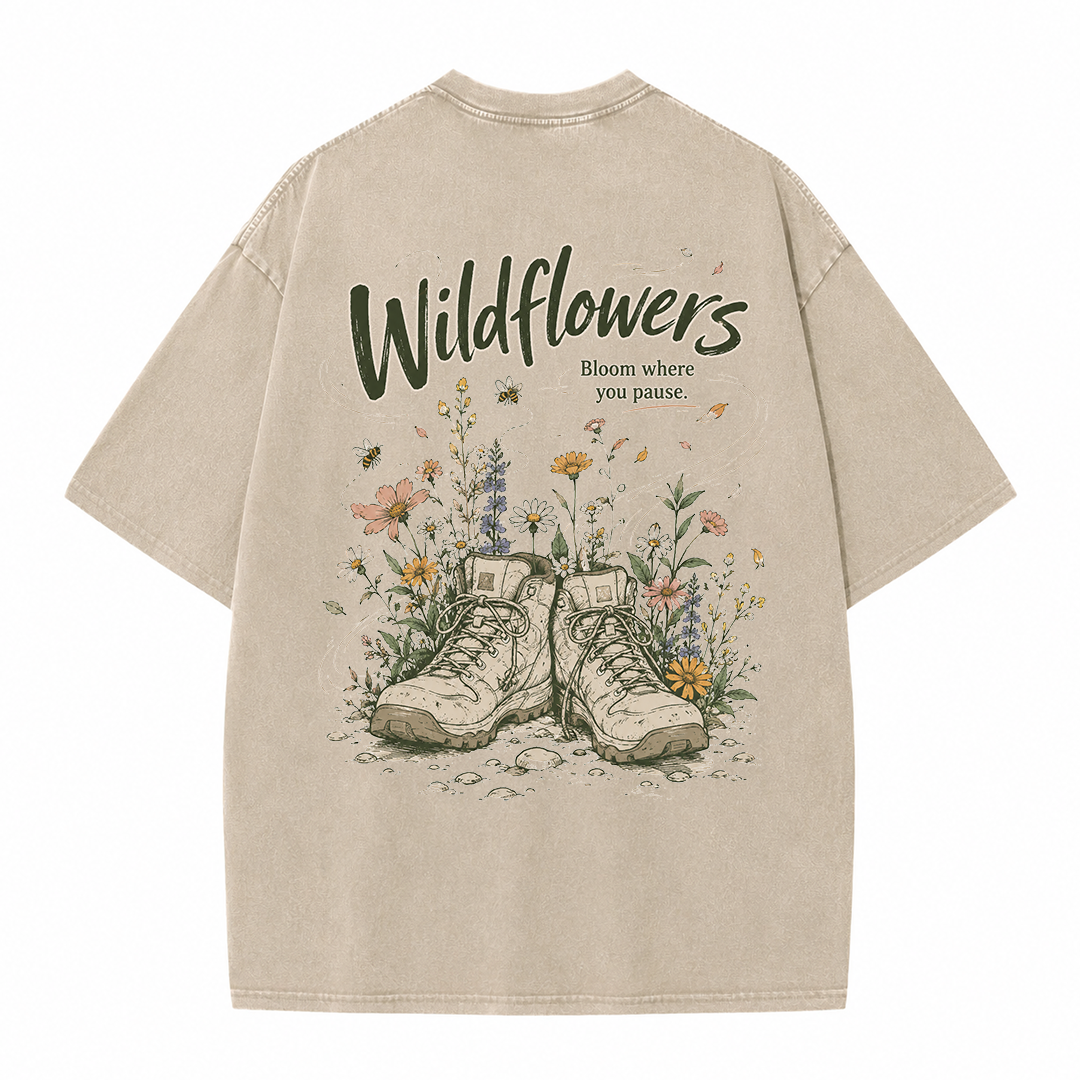 Blooming Trails Vintage Washed T-Shirt