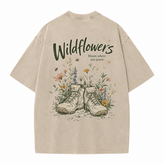 Blooming Trails Vintage Washed T-Shirt