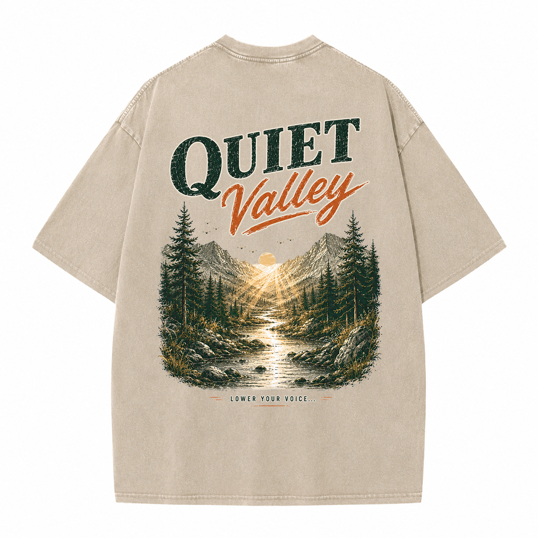 Quiet Valley Between the Peaks Vintage Washed T-Shirt
