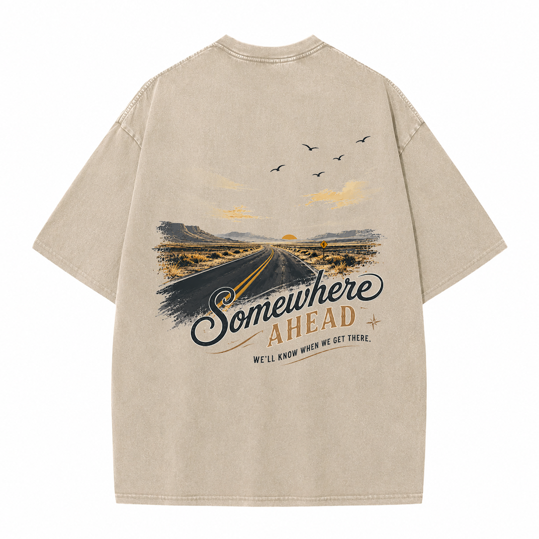 Somewhere Ahead Open Road Vintage Washed T-Shirt