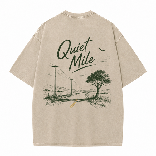 Quiet Mile Country Road Vintage Washed T-Shirt