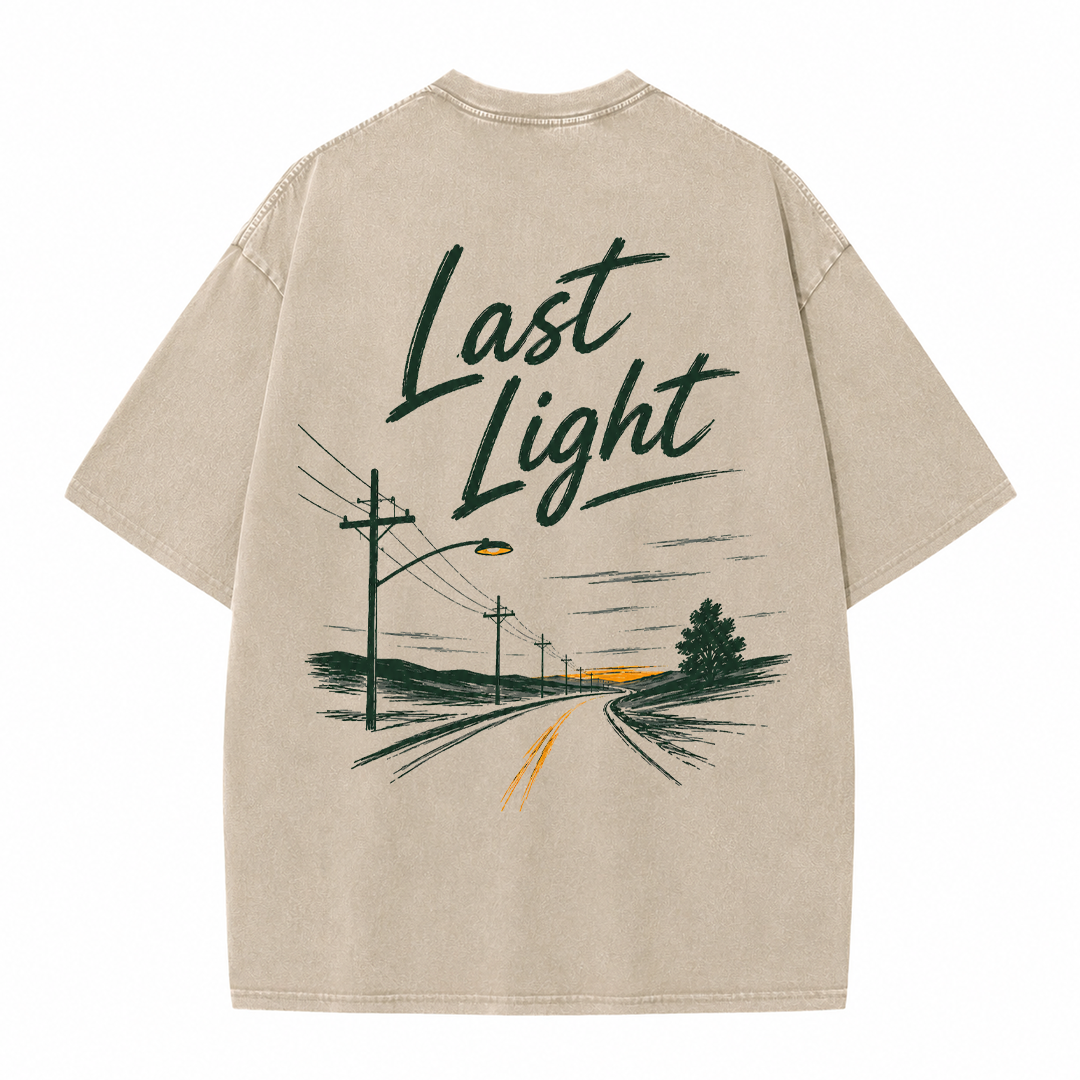 Last Light Country Road Vintage Washed T-Shirt
