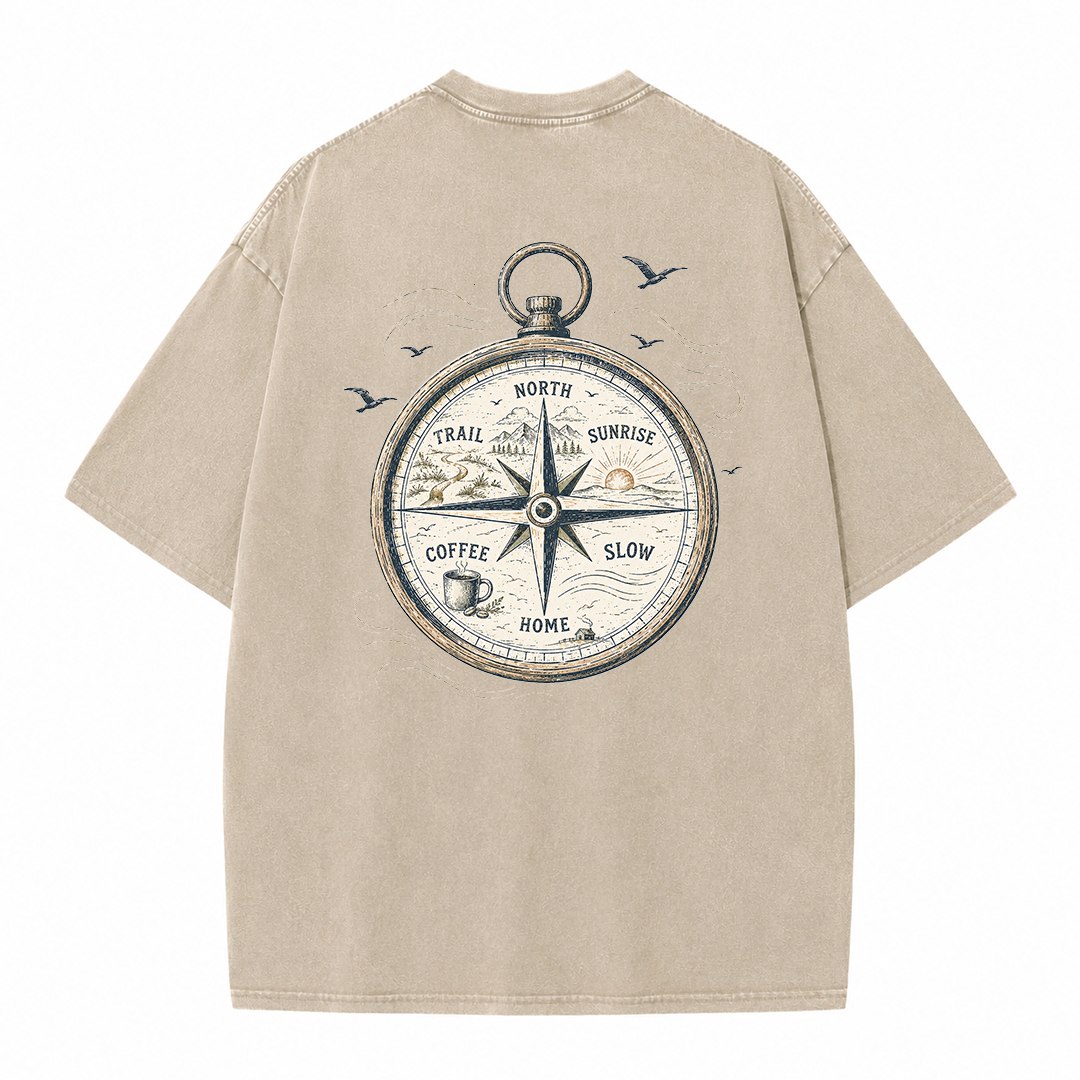 Trail Compass Vintage Washed T-Shirt