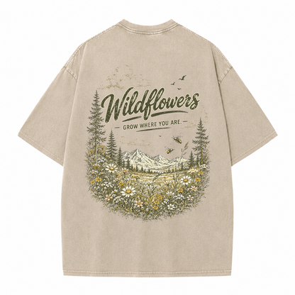 Wildflowers Beyond the Pines Vintage Washed T-Shirt