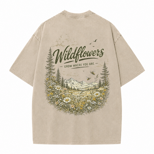Wildflowers Beyond the Pines Vintage Washed T-Shirt