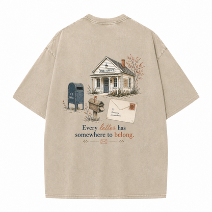 Vintage Post Office Graphic Vintage Washed T-Shirt