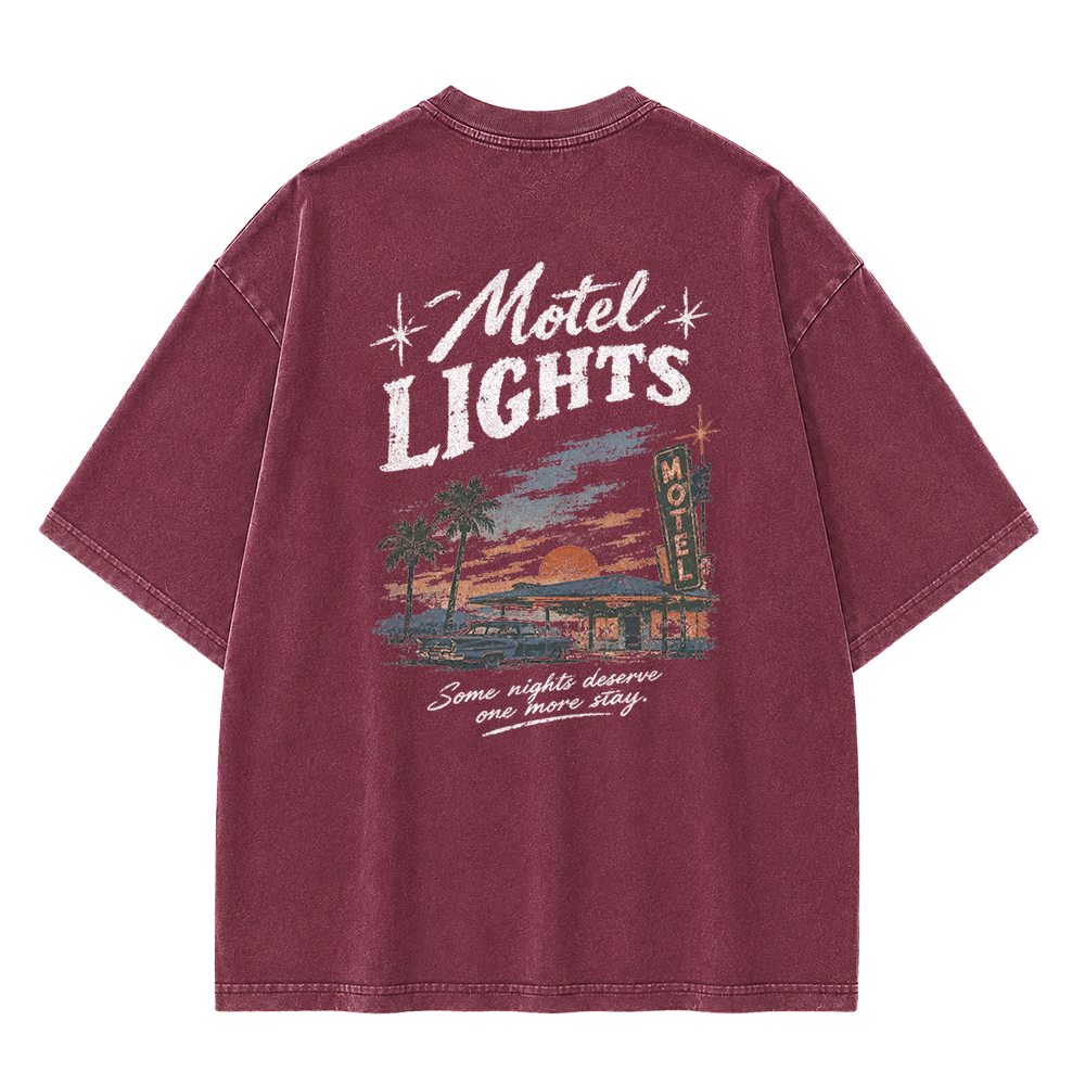Sunset Motel Graphic Vintage Washed T-Shirt