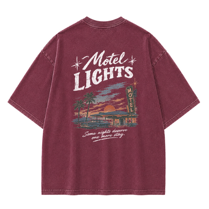 Sunset Motel Graphic Vintage Washed T-Shirt
