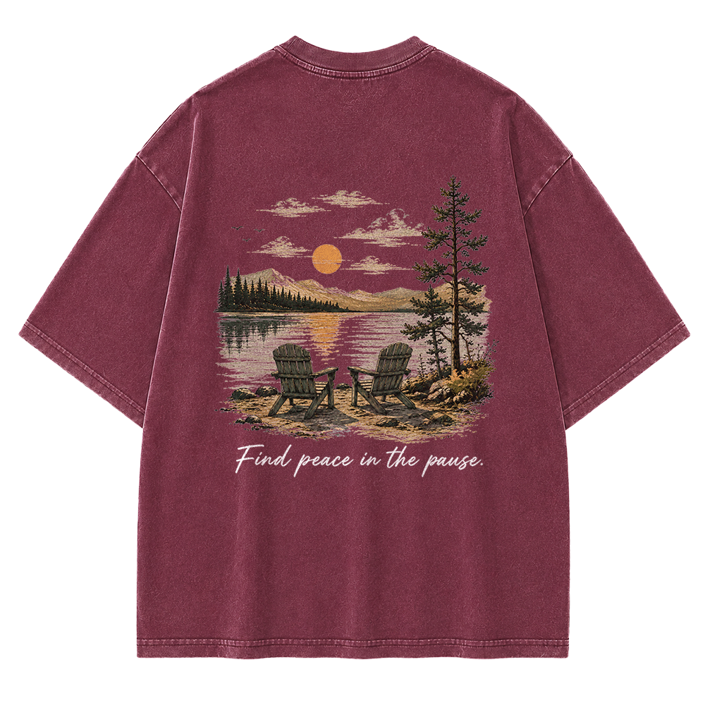 Peace in the Pause Vintage Washed T-Shirt
