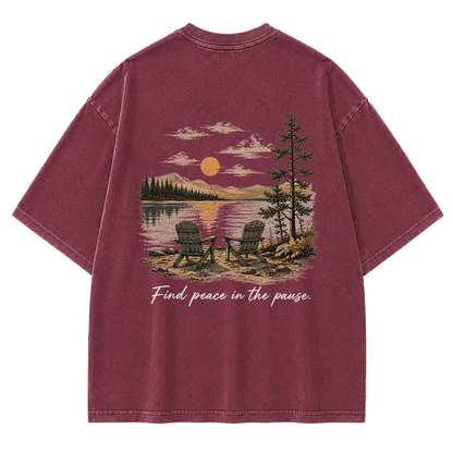 Peace in the Pause Vintage Washed T-Shirt