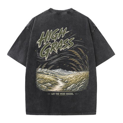 High Grass Across Quiet Fields Vintage Washed T-Shirt