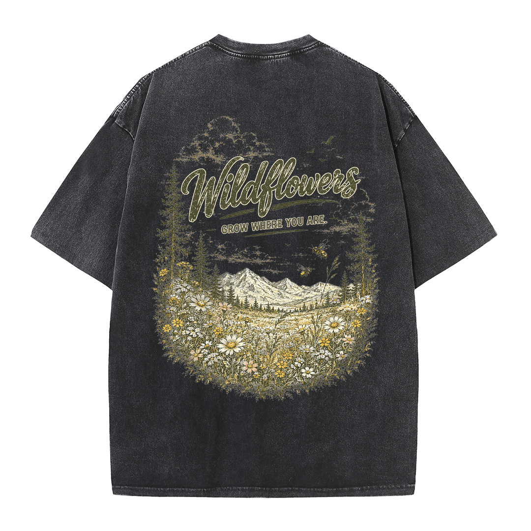 Wildflowers Beyond the Pines Vintage Washed T-Shirt