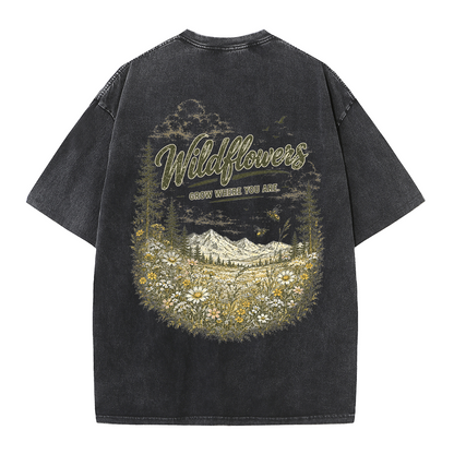 Wildflowers Beyond the Pines Vintage Washed T-Shirt