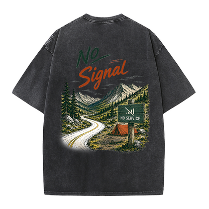 No Signal Mountain Escape Vintage Washed T-Shirt